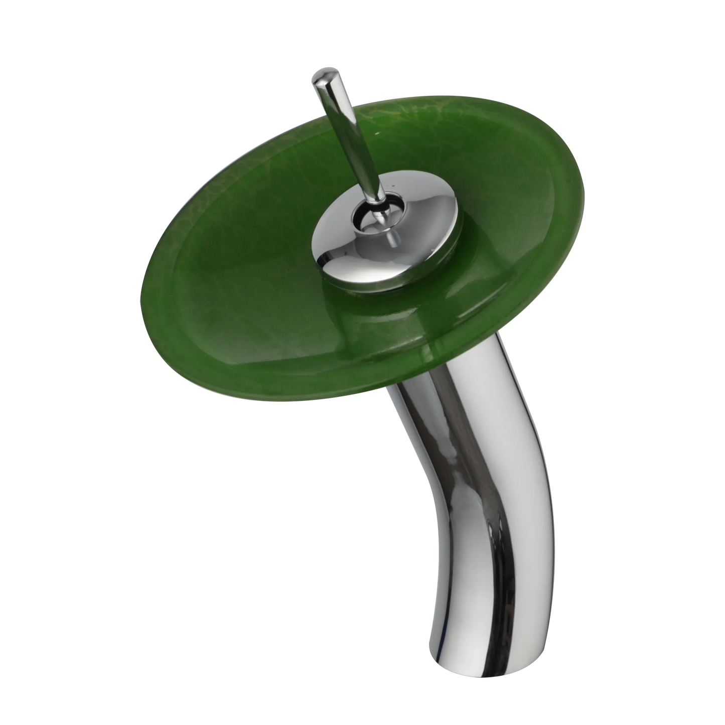 DecorBites™ Glass Rocker Handle Basin Faucet, Waterfall Mixer Taps, Chrome Finish
