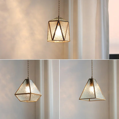 DecorBites™ Blue Glass LED Pendant Light Fixture Modern Nordic Wire Hanging Lamp