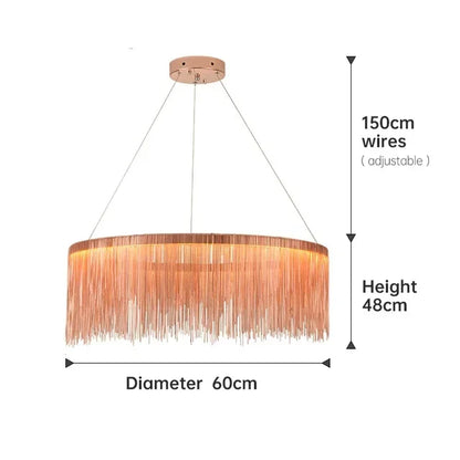 DecorBites™ LED Tassel Chandeliers | Waterfall Hanging Pendant Light | Modern Art Decor Lighting