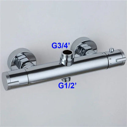 DecorBites™ Brass Thermostatic Shower Faucet Mixer Valve for Intelligent Bathtub