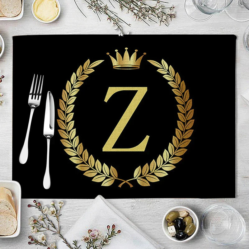 DecorBites™ Kitchen Table Mats Set of 4, 42*32cm, Cotton Linen Coasters for Dining Home Decor