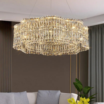 DecorBites™ Crystal Luxe Chandelier for Modern Living Room, High-End Restaurant Light