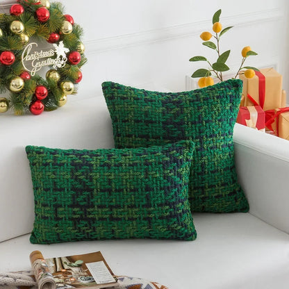 DecorBites™ Christmas Plaid Weave Cushion Cover - Festive Decorative Throw Pillow Cover
