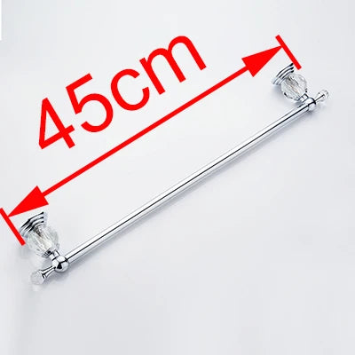 Toallero DecorBites™ Crystal Chrome - Accesorios de baño de acero inoxidable