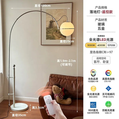 Lámpara de pie DecorBites™ Cream Wind LED E27 para sala de estar o estudio