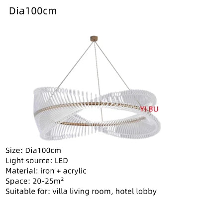 DecorBites™ Golden Round Ceiling Chandelier for Bedroom Dining Art Gallery Indoor LED Fixture