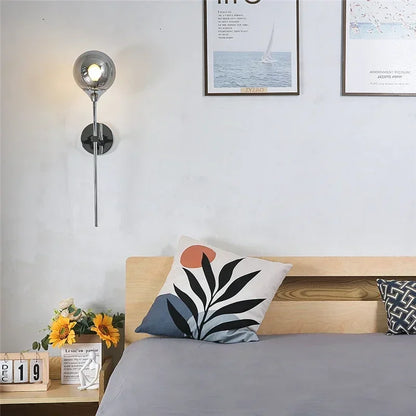 DecorBites™ Glass Ball Wall Lamps: Modern Nordic Golden Chrome Lighting Fixtures for Living Room, Kitchen