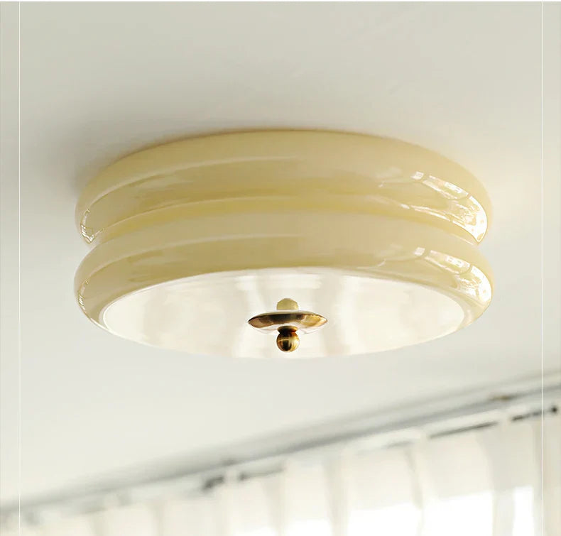 Lámpara de techo DecorBites™ de cristal medieval color crema para sala de estar, comedor, dormitorio y estudio