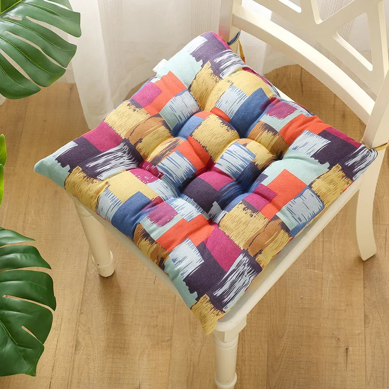 Decobites Square Cotton Upholstery Chair Cushion for Office, Home, Car, Garden, or Lounge