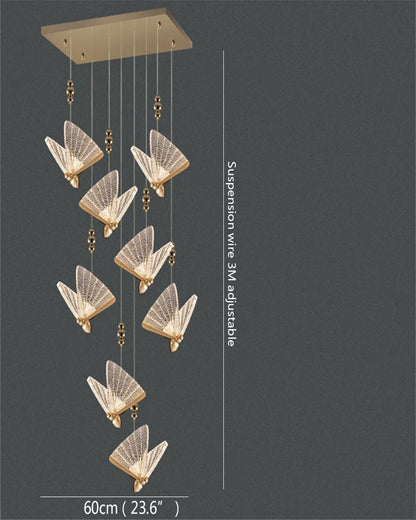 DecorBites™ Butterfly LED Chandelier: Modern Hanging Light for Home, Bedroom, Coffee Store & More