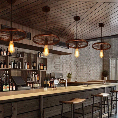 Industrial Vintage Black Iron Pendant Light