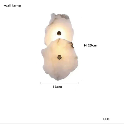 DecorBites™ Elegant Natural Marble Table Lamps with Copper Stone Base