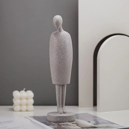 مجموعة تماثيل راتنجية لأشخاص تجريديين من DecorBites™ لديكور المنزل الحديث