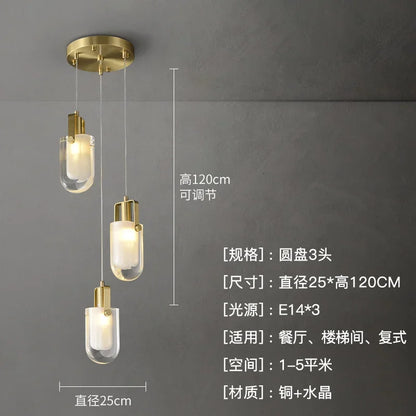 DecorBites™ Crystal Loft Chandelier for Staircase, Living Room, and Apartment Luxe Lighting