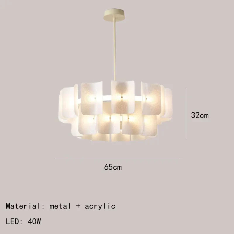 DecorBites™ LED Chandelier: Modern Acrylic Kitchen Lighting Fixture with Changeable Dimming