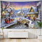 Decobites Snowy Christmas Landscape Oil Painting Wall Hanging/Home Decor