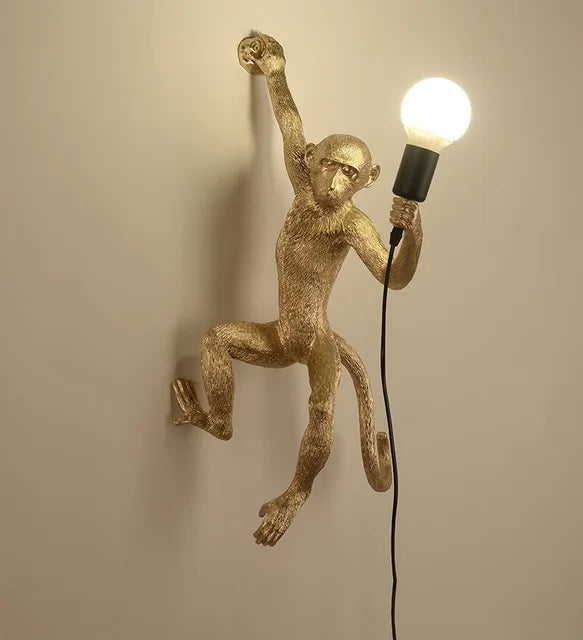 Lámpara colgante DecorBites™ 3 Monos - Resina blanca y negra - Decoración LED de alta gama para interiores