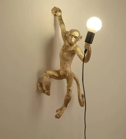 Lámpara colgante DecorBites™ 3 Monos - Resina blanca y negra - Decoración LED de alta gama para interiores