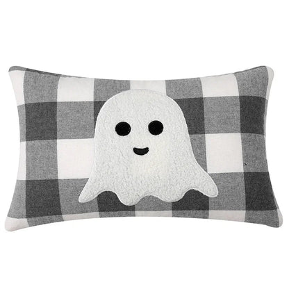 DecorBites™ Halloween Ghost Embroidery Pillow for Cozy Living Room Sofa Rest