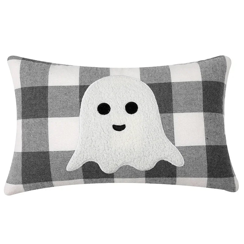 Ghost Embroidery Throw Pillow