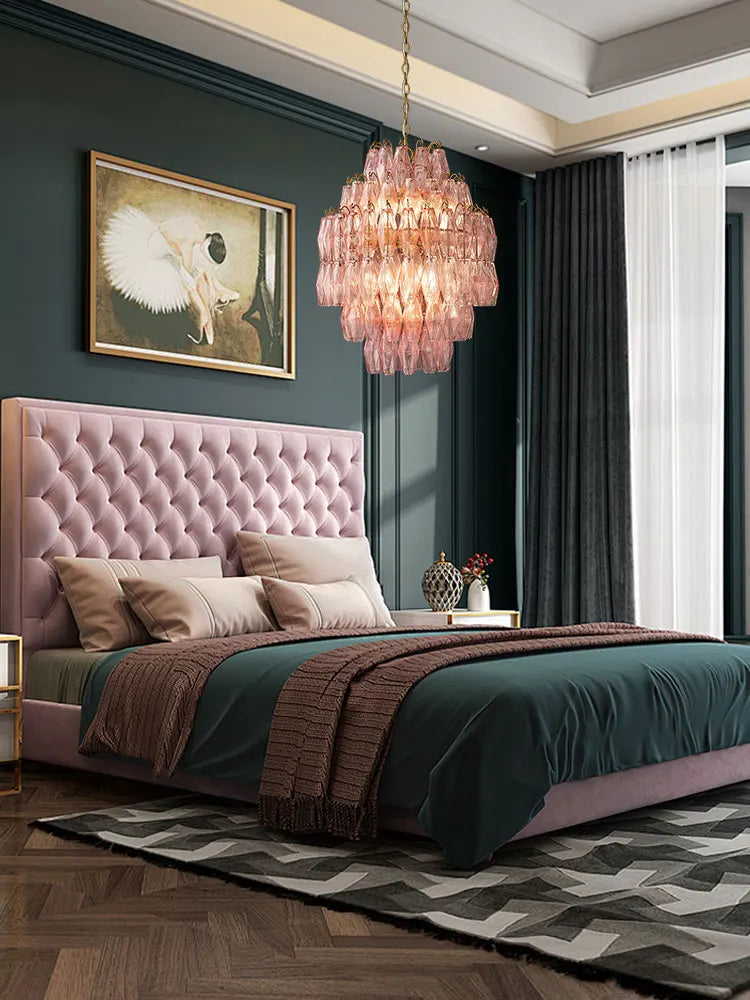 Lámpara de araña LED DecorBites™ de cristal artístico para sala de estar