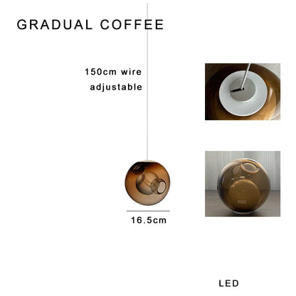 DecorBites™ Clear Glass Pendant Light Dimmable LED Luxury Hanging Lamp