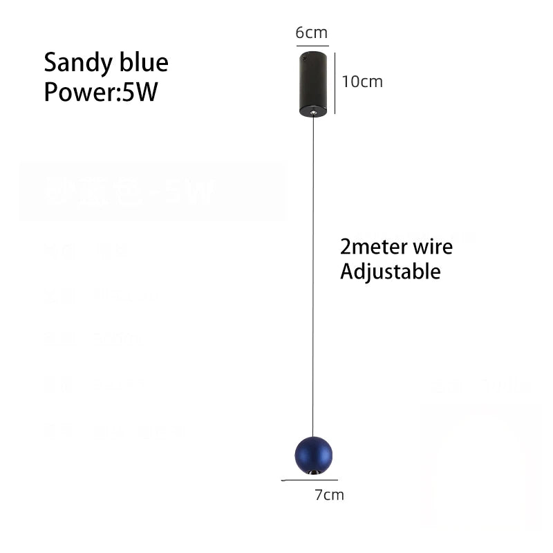 DecorBites™ LED Ball Pendant Light: Minimalist Bedroom Chandelier & Table Lamp