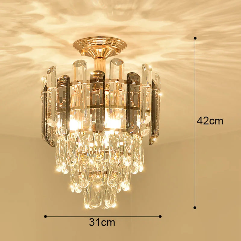 DecorBites™ Crystal LED Ceiling Chandelier for Home Decor