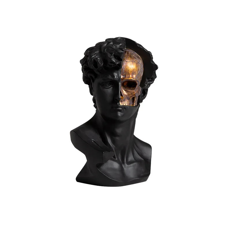 Estatua de resina abstracta de esqueleto dorado Decorbites™ para decoración del hogar