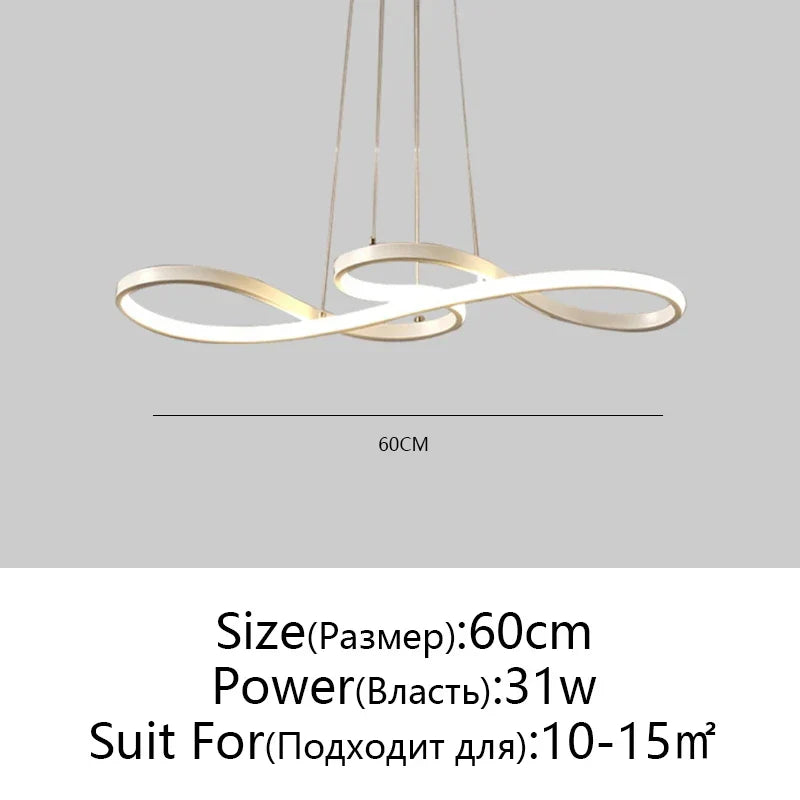 DecorBites™ Circle LED Chandelier: Nordic Minimalist Design for Living, Bedroom, Dining Room