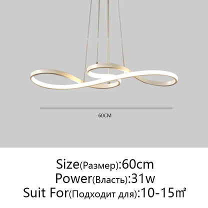 DecorBites™ Circle LED Chandelier: Nordic Minimalist Design for Living, Bedroom, Dining Room
