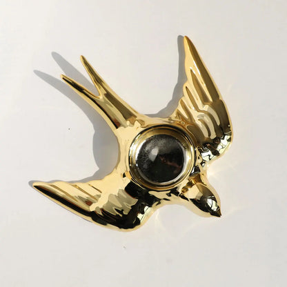 ديكورات زفاف حامل الشموع الخزفي على شكل طائر ذهبي من DecorBites™