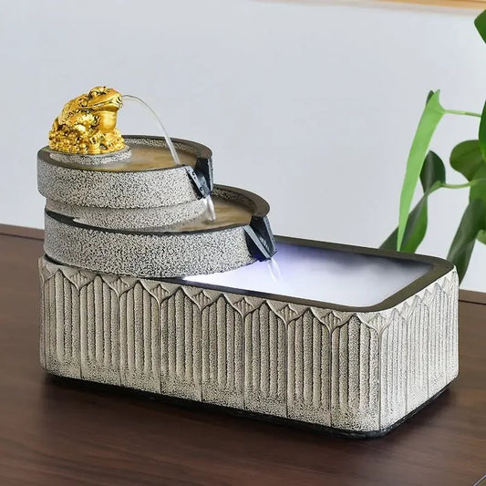 DecorBites™ Flowing Water Fish Pond Tank - Outdoor Garden Ornament Landscape Aquarium