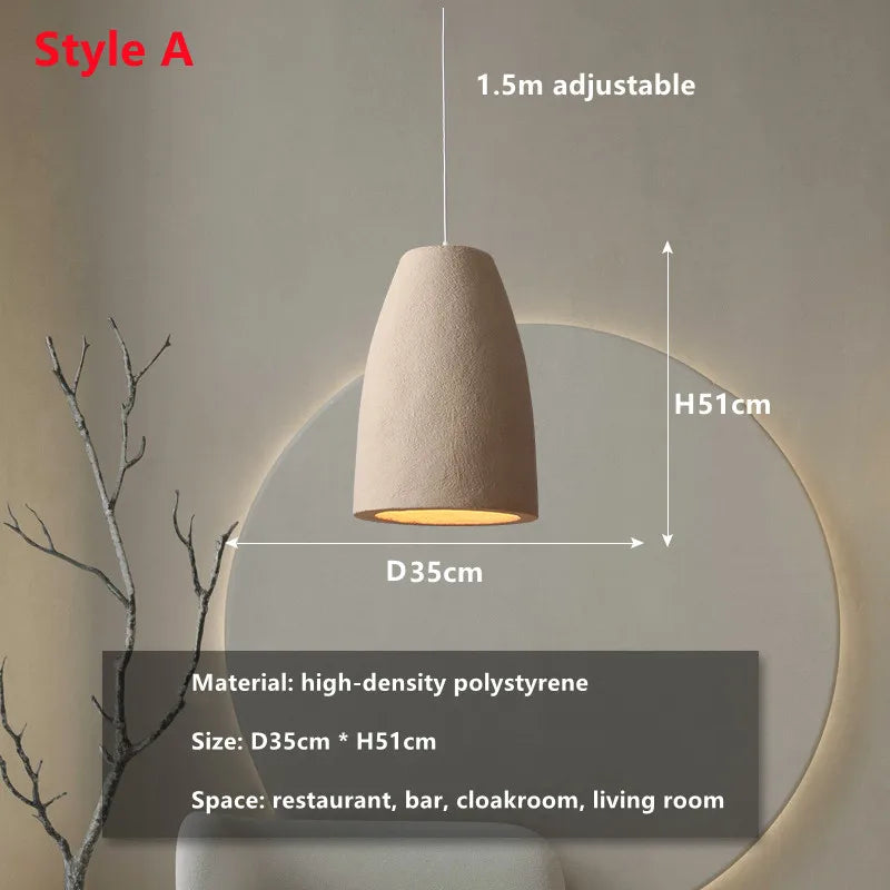 Decorbites™ Lámpara de Araña LED: Luz Colgante Minimalista de Cemento para Dormitorio y Sala de Estar