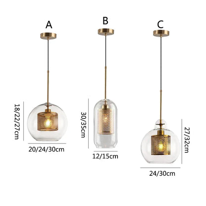 DecorBites™ Glass Pendant Lights: Nordic Style Dining Kitchen Bedroom Lighting Fixtures