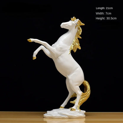 DecorBites™ Horse Resin Sculpture Home Decor - Living Room Office Animal Decoration
