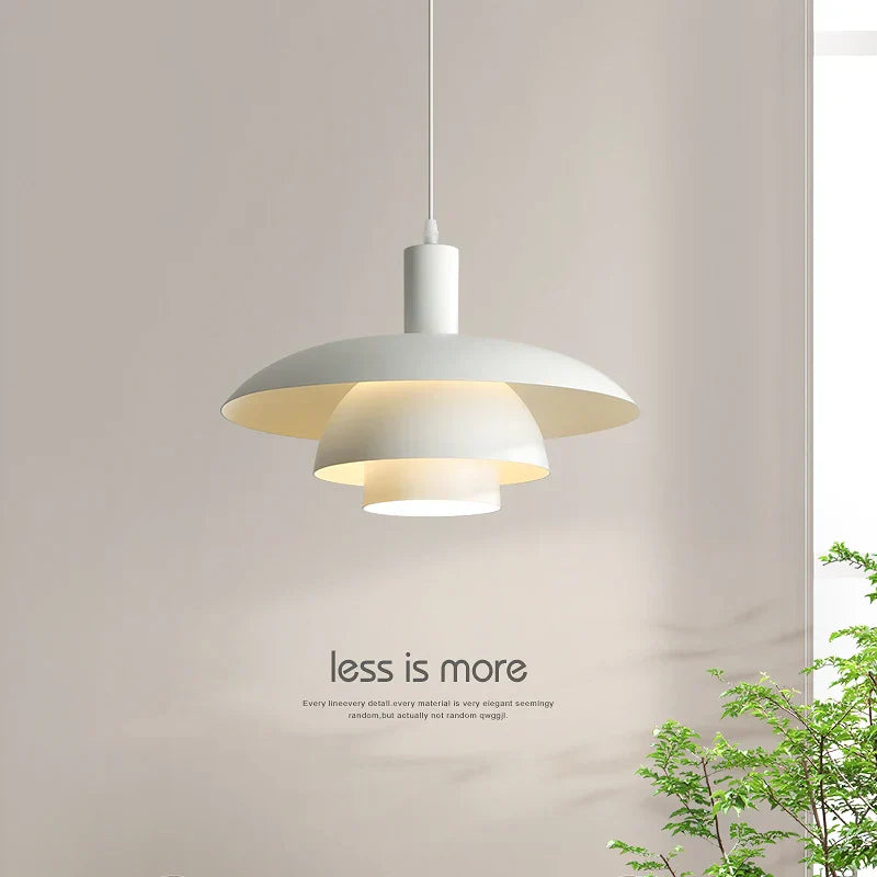 Lámpara colgante nórdica para restaurante DecorBites™ estilo crema PH5, lámpara de mesa de bar con forma de platillo volante