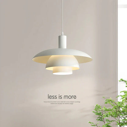Lámpara colgante nórdica para restaurante DecorBites™ estilo crema PH5, lámpara de mesa de bar con forma de platillo volante
