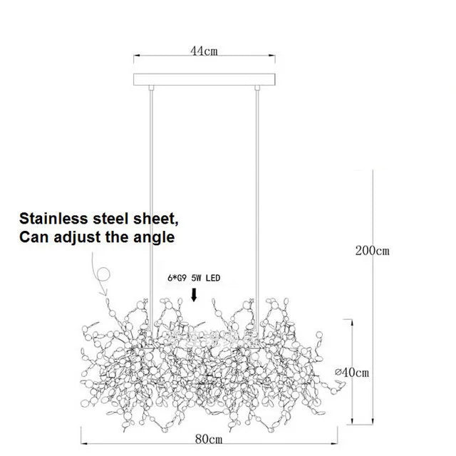DecorBites™ LED Chandelier: Modern Simplicity for Living, Dining Room, Kitchen, Bedroom - Home Decor Light Fixture