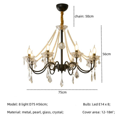 DecorBites™ Crystal LED Chandelier Living Room Luxury Lighting E14 Pendant Lamparas