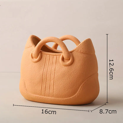 DecorBites™ Handwoven Ceramic Vase: Decorative Flower Pot for Home Décor and Floral Arrangement