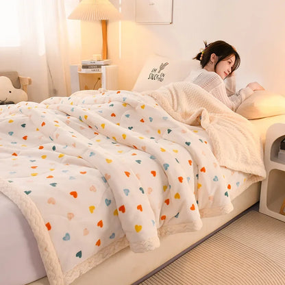 بطانية دافئة مخملية من ديكوربايتس™ بيباي | بطانية سرير شتوية ناعمة ومريحة