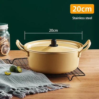 DecorBites™ Korean Ramen Noodle Cooker Pot Hot Cooking Instant Stew Lid Pan Stockpot