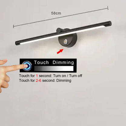 مصباح حائط LED من DecorBites™ مع مستشعر حركة يعمل باللمس - 40 سم/55 سم