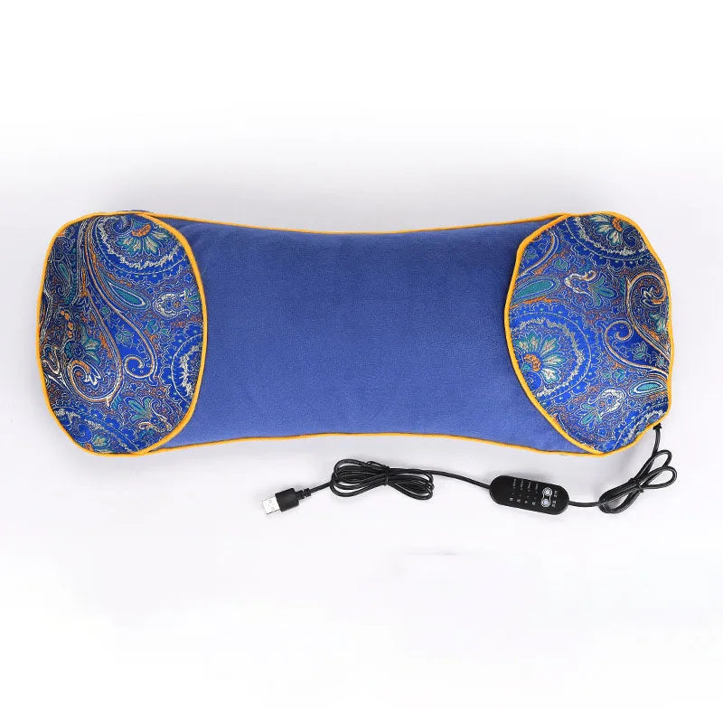 Decobites Velvet Wormwood Fill Pillow for Neck or Lumbar Pain Relief and Sleep Support