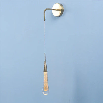 DecorBites™ Crystal Droplet Wall Lamp: Nordic Luxury LED Art Deco Light for Modern Living Room