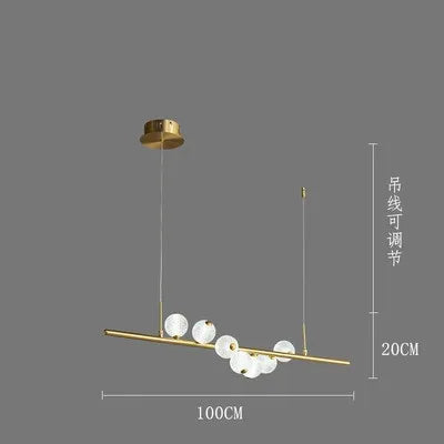 DecorBites™ Elegant Pearl Necklace LED Ceiling Chandelier for Living Room and Bedroom