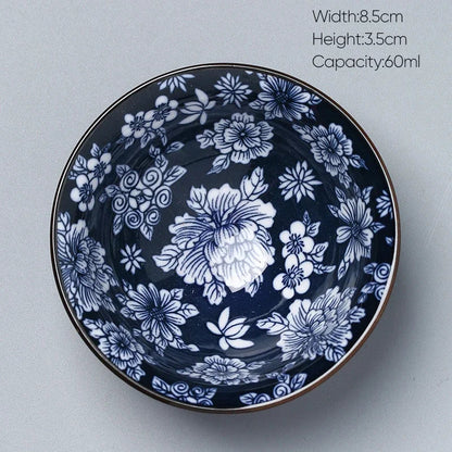 DecorBites™ Ceramic Kung Fu Tea Cup, Japanese Style Porcelain Espresso Coffee Cup