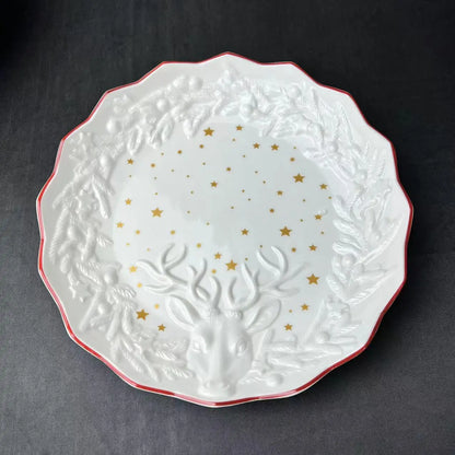 DecorBites™ Christmas Dinnerware Set: Plates, Tray, Mugs, Bowls, and Dishes