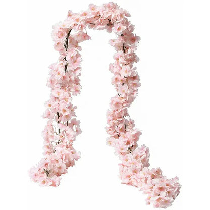 DecorBites™ Artificial Sakura Flowers Vine for Wedding Garden Decor